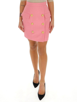 Balmain Buttoned Mini Skirt