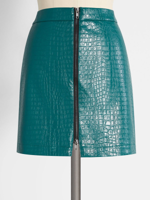 Crocodile Rock Mini Skirt