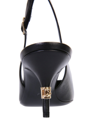 Dolce & Gabbana Monogramo Logo Slingback Pumps