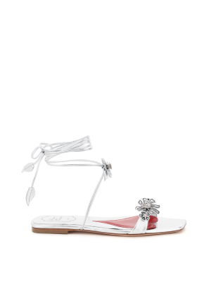 Roger Vivier Blossom Lace-up Sandals