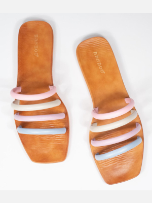 Pastel Rainbow Strap Sandals