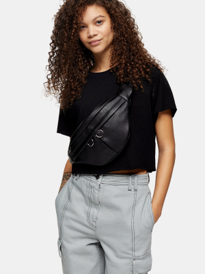 Petite Black Raglan Crop T-shirt