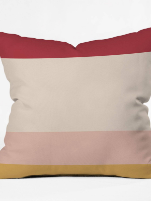 16"x16" Poems Contemporary Color Block X Throw Pillow Pink - Deny Designs