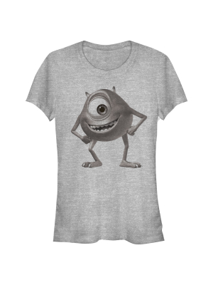 Junior's Monsters Inc Happy Holidays Mike T-shirt