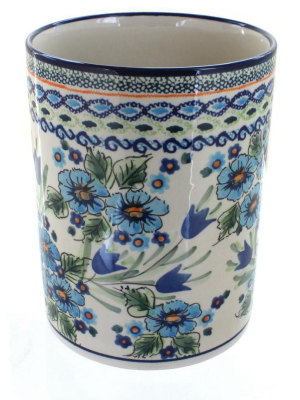 Blue Rose Polish Pottery Ballina Utensil Jar