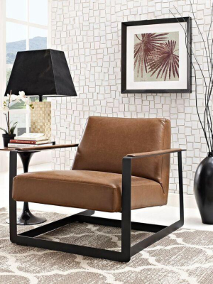 Sabrina Tan Bonded Leather Reception Armchair