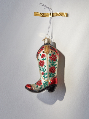 Cowgirl Boot Christmas Ornament