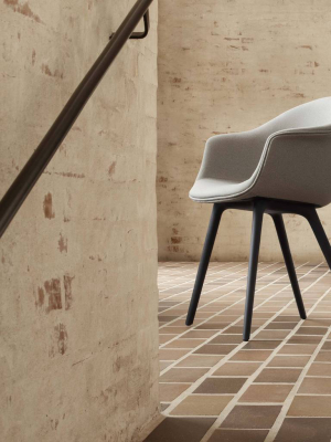 Bat Dining Chair: Black Plastic Base + Fully Upholstered