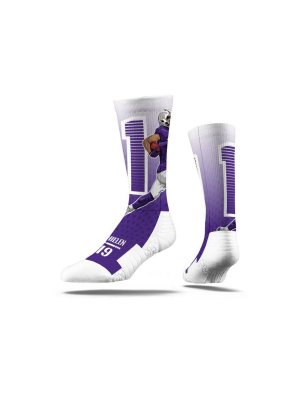 Nfl Minnesota Vikings Adam Thielen Premium Socks - M/l