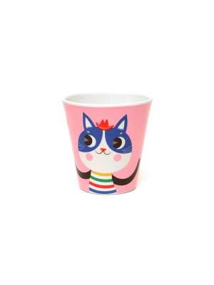 Pink Cat Melamine Cup By Petit Monkey