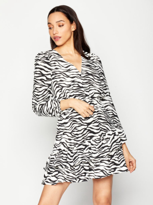 Cali Ruffle Long Sleeve Dress