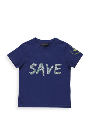 Save The Duck Kids Graphic Save Printed T-shirt
