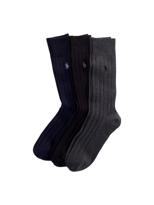 Ribbed Cotton-blend Sock 3-pack