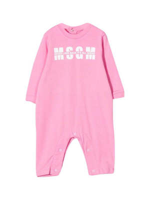 Msgm Kids Logo Print Onesie