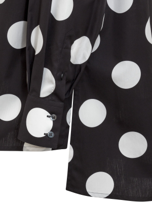 Dolce & Gabbana Logo Print Polka Dot Shirt