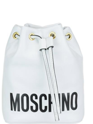 Moschino Logo Print Bucket Shoulder Bag