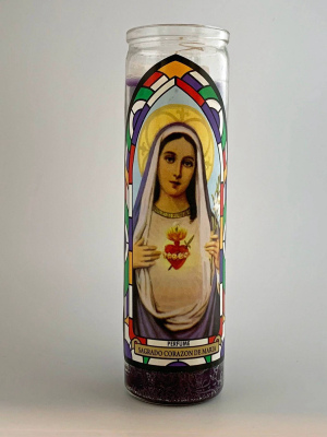 Jar Candle Sagrado Corazon De Maria Mauve - Continental Candle