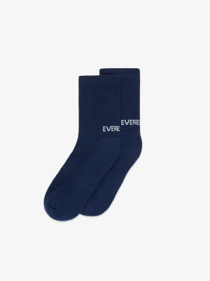 3 Pack Crew Length Socks- Midnight Navy