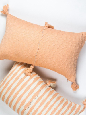 Antigua Pillow - Peach Solid