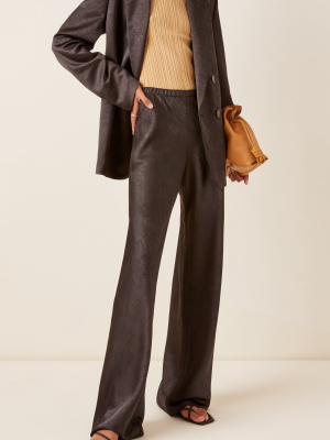 Crushed Satin Wide-leg Pants