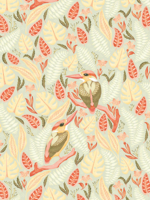 Exotic Kingfishers Wallpaper In Light From The Wallpaper Republic Collection By Milton & King