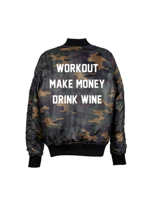 Workout Make Money Drink Wine Bomber [unisex]