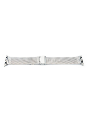 Ipm Luxury Stainless Steel Tight Mesh Strap For Apple Watch 38mm - Silver