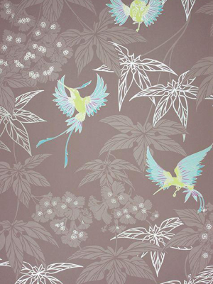 Grove Garden Wallpaper In Pale Brown And Metallic By Osborne & Little