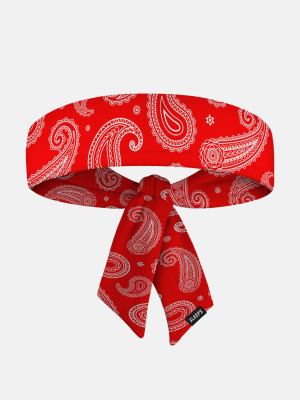 Big Paisley Red Ninja Headband