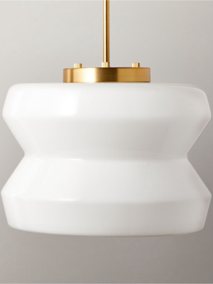 Century Milk Glass Pendant Light