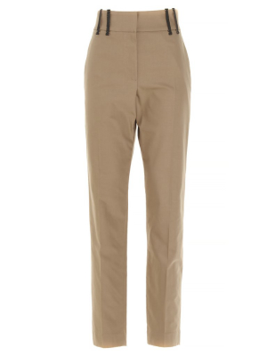 Brunello Cucinelli High-waisted Tapered Trousers