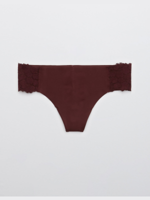 Aerie Leopard No Show Thong Underwear