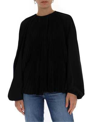 Saint Laurent Pleated Blouse