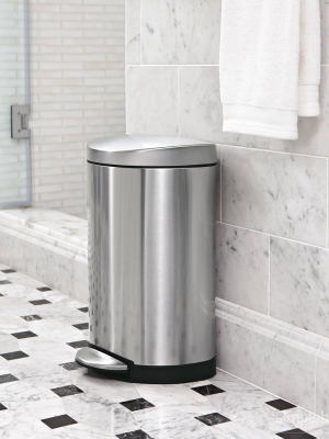 Simplehuman 6l Stainless Steel Semi-round Trash Can