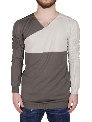 Rick Owens Two-tone Panelled T-shirt