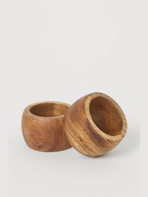 2-pack Wooden Napkin Rings