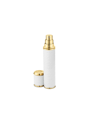 White With Gold Trim Pocket Atomizer
