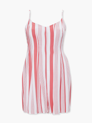 Plus Size Striped Romper