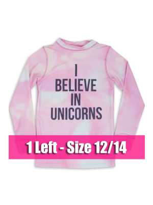 I Believe In Unicorns Rash Guard