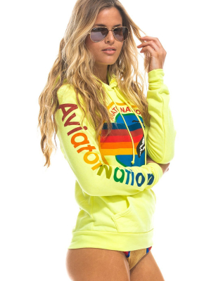 Aviator Nation North Shore Pullover Hoodie - Neon Yellow