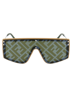 Fendi Eyewear Monogram Mask Frame Sunglasses