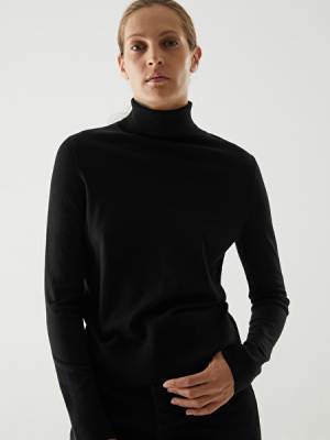 Merino Wool Roll-neck Sweater