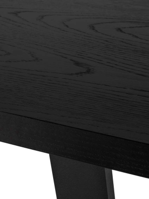 Versailles Dining Table, Onyx/matte Black Base