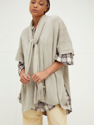 Brookside Cable Scarf Poncho