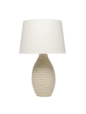 Rope Table Lamp With Tapered Shade