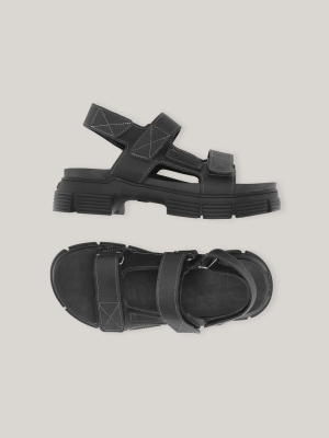 Ganni Rubber Sandal Black