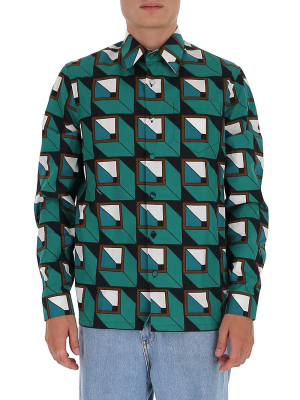 Prada Geometric Print Shirt