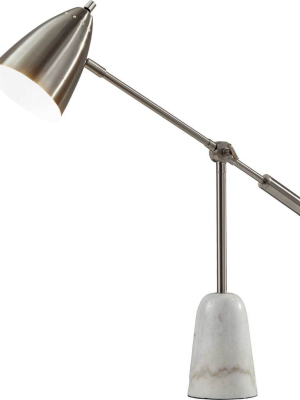 Norfolk Desk Lamp Brushed Steel