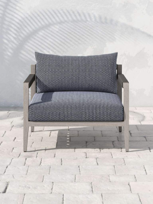 Sherwood Outdoor Chair, Faye Navy/weatherd Grey