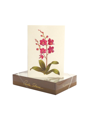 Orchid Note Cards, Set Of 8